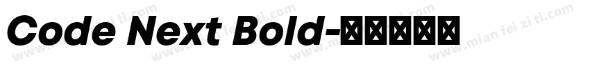 Code Next Bold字体转换
